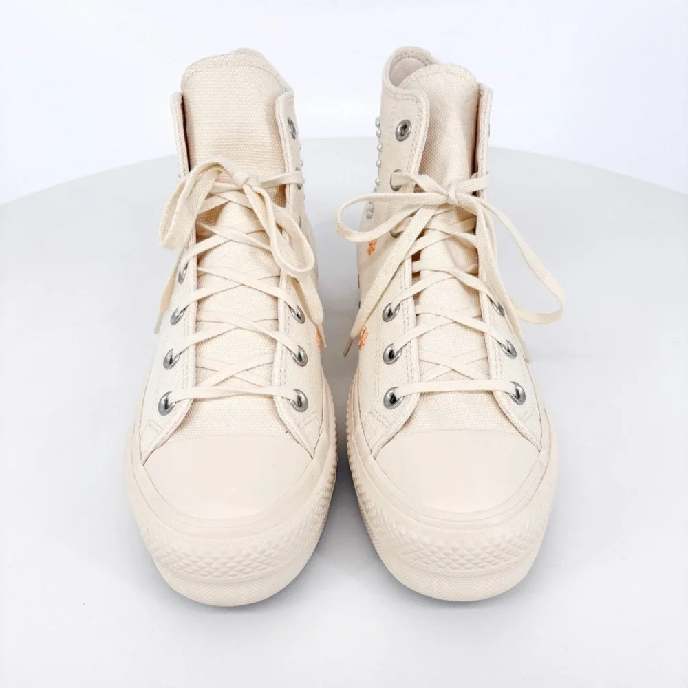 CONVERSE Chuck Taylor All Star Lift Platform Hi Pearls Cream Sneakers 10